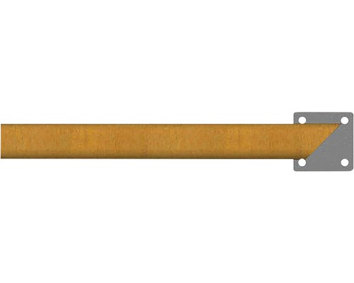 Holzbalken mit Befestigungsplatte