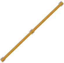 Gelbe Holzverbindungsleiste mit Beschlägen