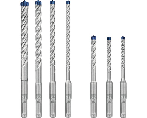 Betonbohreset Bosch Professional SDS Plus-7x Ø 5-12 mm 50-100x115-165 mm 7-tlg. Bohrer-Set für Hammerbohrer mit unterschiedlichen Durchmessern