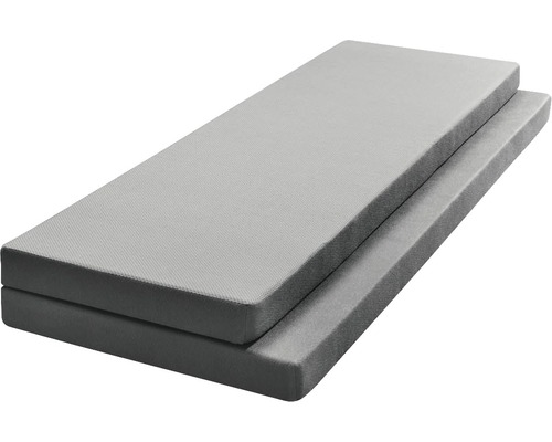 Zusammengeklappte Gästematratze