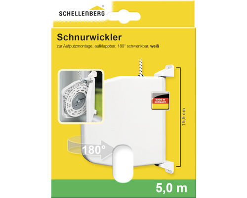 Rollladen-Schnurwickler Schellenberg 50501 schwenkbar weiß-0