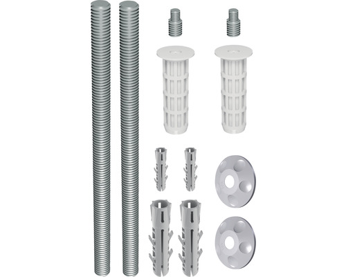 Abstandsmontagesystem Tox Thermo Proof Mini M8x120 mm 20 Stück Befestigungsset mit Gewindestangen, Schrauben, Dübeln und Unterlegscheiben