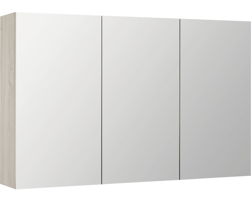 Spiegelschrank Differnz Reno 3-türig 120x18x70 cm eiche