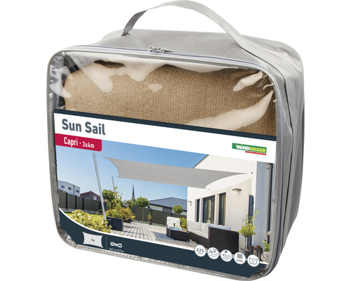 Verpacktes Sonnensegel Capri 3x4 Meter