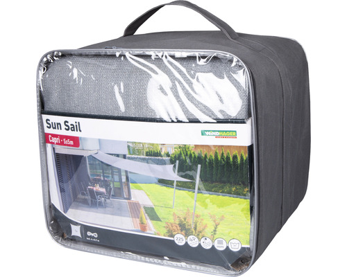 Windhager Sonnensegel Capri 5x5 Meter in Tragetasche