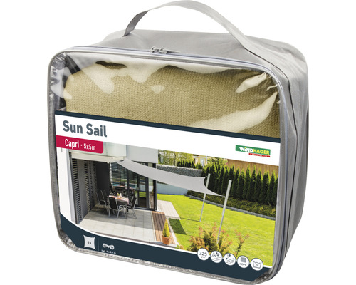 Verpackte Windhager Sonnensegel Capri 5x5 Meter