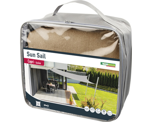 Windhager Sonnensegel Capri 4x4 Meter in Tragetasche