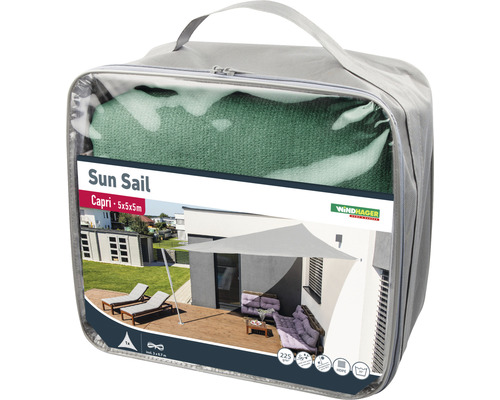 Windhager Sonnensegel Capri 5x5x5 Meter in Tragetasche