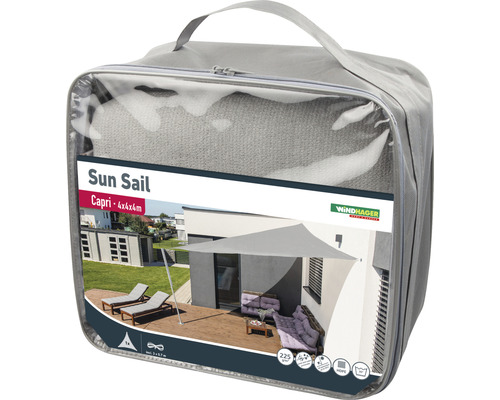Windhager Sonnensegel Capri 4x4x4 Meter in Tragetasche
