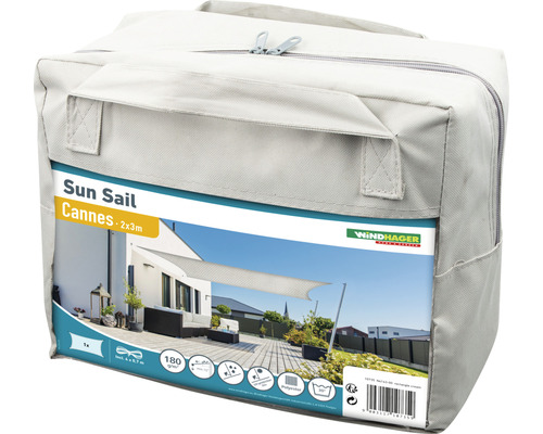 Windhager Sonnensegel Cannes 2x3 Meter in Verpackung