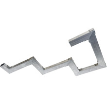 Erweiterungsset für Systemtreppe für Dielen, 3-stufig Metall Silber-thumb-0