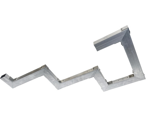 Erweiterungsset für Systemtreppe für Dielen, 3-stufig Metall Silber