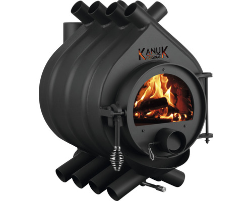 Warmluftofen Kanuk® Original Stahl schwarz 9,5 kW