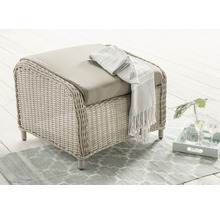 Fußhocker Destiny CASA 66x58x48cm, inkl. Polster, pearl shell