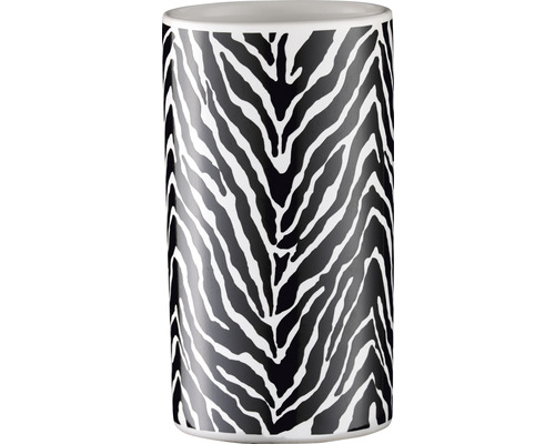 Zylindrische Vase mit Zebradruck