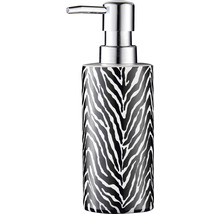 Seifenspender mit Zebra-Muster und Chrompumpe