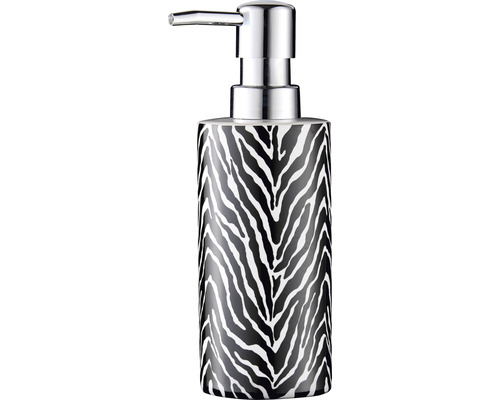 Seifenspender mit Zebra-Muster und Chrompumpe