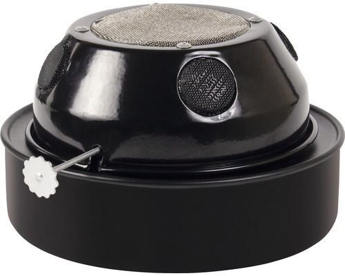 Schwarz lackierter Unkrautbrenneraufsatz mit Sieb