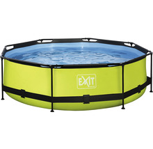 Aufstellpool Framepool-Set EXIT Lime rund Ø 300x76 cm inkl. Kartuschenfilteranlage grün