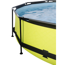 Aufstellpool Framepool-Set EXIT Lime rund Ø 300x76 cm inkl. Kartuschenfilteranlage grün