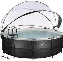 Runder Pool mit Abdeckung und Leiter