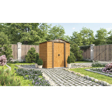 Gartenschuppen aus Holz mit Doppeltür im Garten