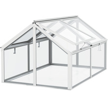 Gewächshaus mit Aluminiumrahmen und Glasplatten