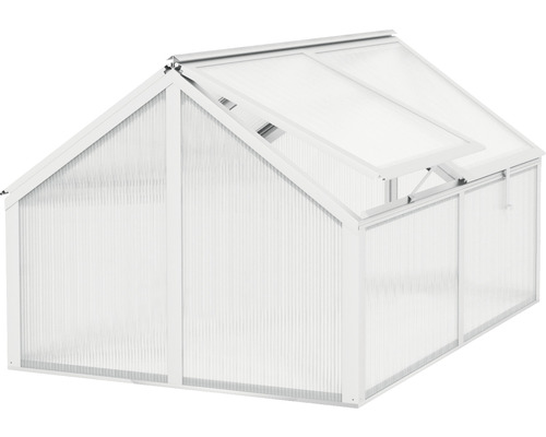 Gewächshaus mit geöffnetem Fenster