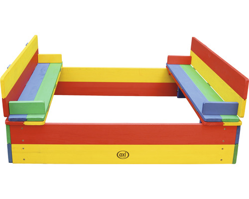 Holzsandkasten mit Sitzen