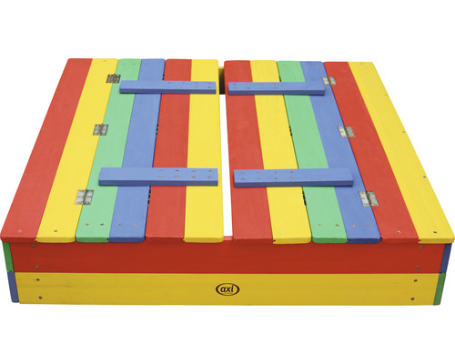 Holzsandkasten mit Deckel und AXI Logo