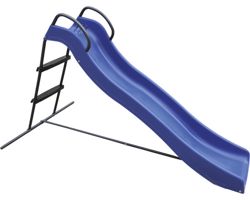 Blaue Kinderrutsche mit Leiter