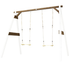 Holzschaukel mit zwei Schaukelsitzen für den Garten