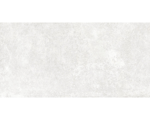 Feinsteinzeug Bodenfliese Grunge 60x120 cm weiß matt rektifiziert Antislip-Softoberfläche
