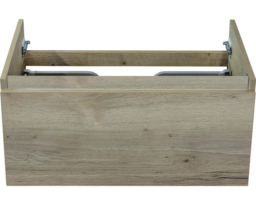 Waschbeckenunterschrank Sanox Frozen 40x80x45 cm ohne Waschbecken eiche natur Waschtischunterschrank aus Holz