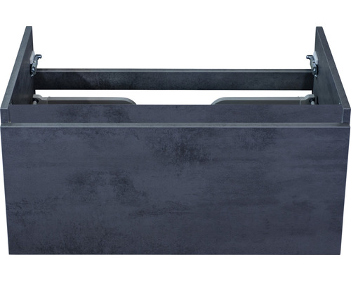 Waschbeckenunterschrank Sanox Frozen 40x80x45 cm ohne Waschbecken beton anthrazit Waschtischunterschrank aus Holz