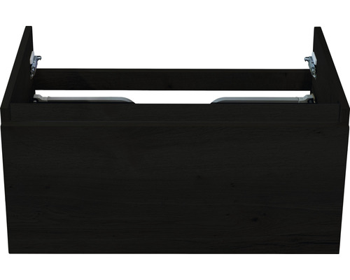 Waschbeckenunterschrank Sanox Frozen 40x80x45 cm ohne Waschbecken black oak