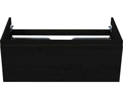 Waschbeckenunterschrank Sanox Frozen 40x100x45 cm ohne Waschbecken black oak Waschtischunterschrank in dunkler Holzoptik