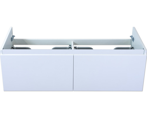 Waschbeckenunterschrank Sanox Frozen 40x120x45 cm ohne Waschbecken weiß hochglanz