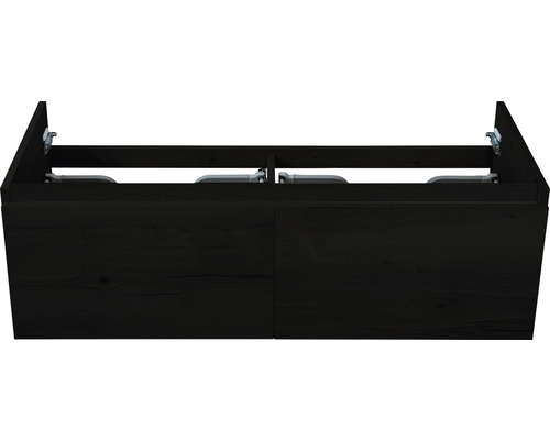 Waschbeckenunterschrank Sanox Frozen 40x120x45 cm ohne Waschbecken black oak