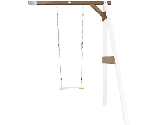 Einzelschaukel axi 171 x 160 x 207 mm 207 mm braun weiß Holzschaukel mit Seilen und A-förmigem Rahmen für den Garten
