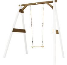 Holzschaukel mit Seilen und A-förmigem Rahmen für den Garten