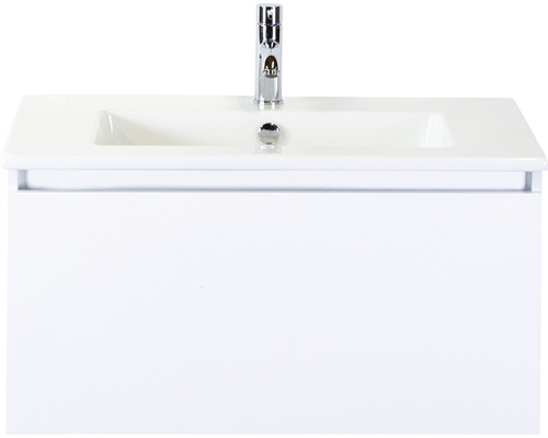 Waschbeckenunterschrank Sanox Frozen 42x81x46 cm mit Keramikwaschbecken weiß hochglanz Waschbeckenunterschrank Sanox Frozen 42x81x46 cm mit Keramikwaschbecken weiß hochglanz