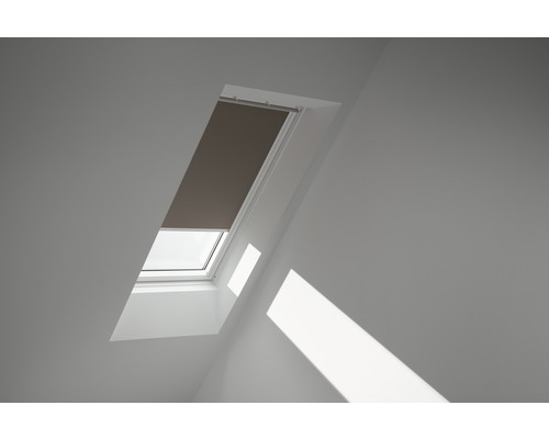 VELUX Verdunkelungsrollo uni nougat manuell Rahmen aluminium DKL C02 4574S