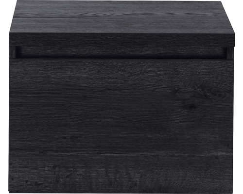 Waschbeckenunterschrank Sanox Frozen 43,6x60,2x45 cm mit Waschtischplatte black oak