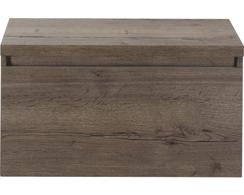 Waschbeckenunterschrank Sanox Frozen 43,6x80,2x45 cm mit Waschtischplatte tabacco Holz Waschtischunterschrank