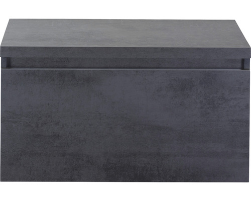 Waschbeckenunterschrank Sanox Frozen 43,6x80,2x45 cm mit Waschtischplatte beton anthrazit Waschbeckenunterschrank Sanox Frozen 43,6x80,2x45 cm mit Waschtischplatte beton anthrazit