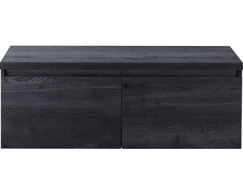 Waschbeckenunterschrank Sanox Frozen 43,6x120,2x45 cm mit Waschtischplatte black oak Waschbeckenunterschrank Sanox Frozen 43,6x120,2x45 cm mit Waschtischplatte black oak