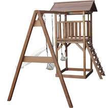 Spielturm mit Schaukel und Rutsche für den Garten