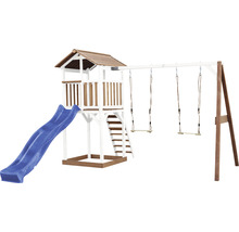 Spielturm mit Rutsche und Schaukel für den Garten
