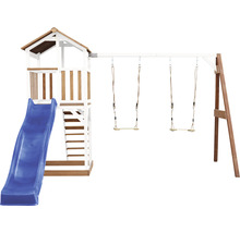Spielturm mit Rutsche und Schaukel für den Garten